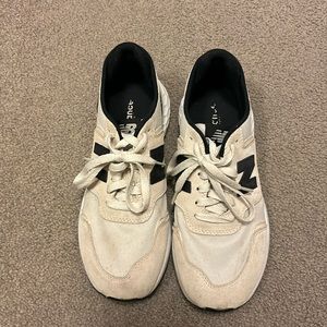 New Balance Cream & Black X-70 Sneakers